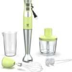 Immersion Hand Blender, UTALENT 5-in-1 8-Speed Stick Blender with 500ml Food Grinder, BPA-Free, 600ml Container,Milk Frother,Egg Whisk,Puree Infant Food, Smoothies, Sauces and Soups - Green