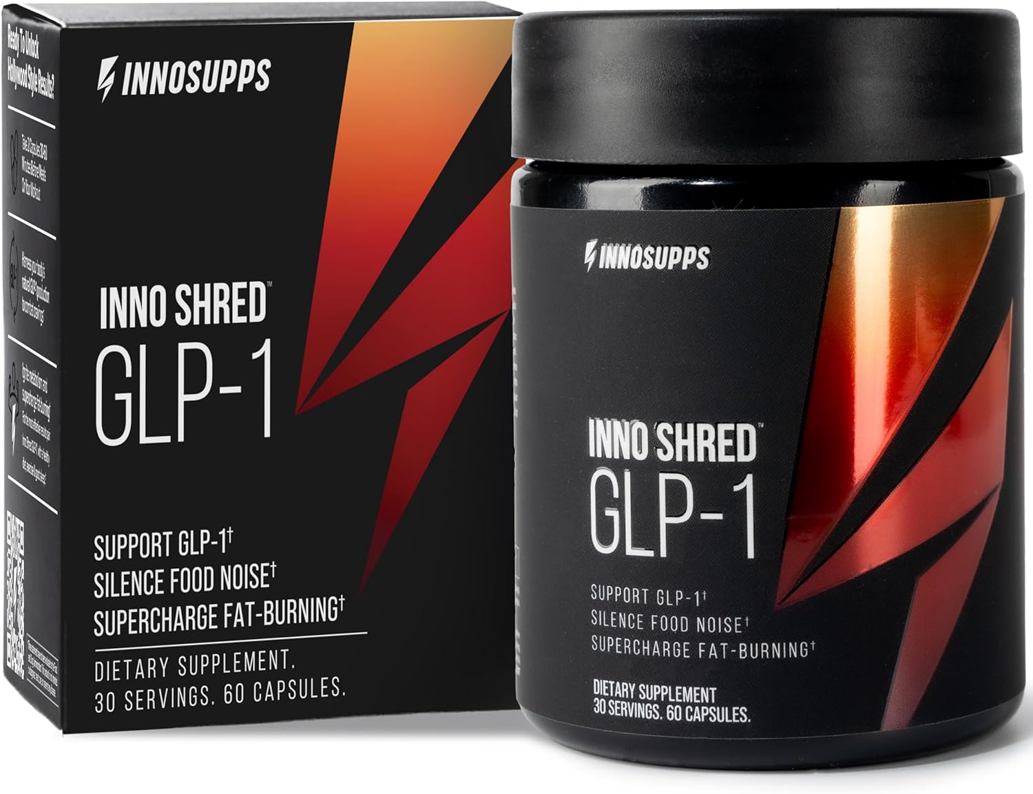 InnoSupps Inno Shred GLP-1 – Thermogenic Support + Appetite Support + Energy* – Berberine + Chromium – 60 Capsules. 30 Servings.