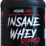 Insane Labz Insane Whey Ripped, Lean Muscle Building Protein with L-Carnitine and CLA Oil Powder, 5lbs 60 Servings, Chocolate