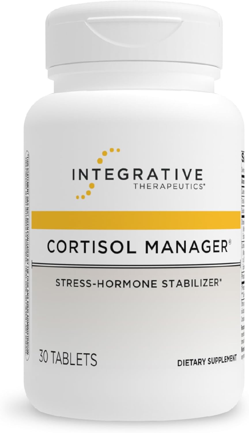 Integrative Therapeutics Cortisol Manager – Balance Cortisol & Support Relaxation for Restful Sleep* – Includes Ashwagandha & L-Theanine for Confidence with Less Stress* – 30 Tablets (15 Servings)