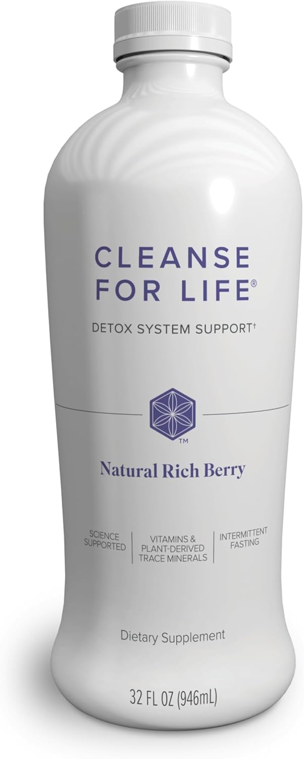 Isagenix Cleanse for Life – Detox Cleanse Drink with Vitamin B12, Niacin and Vitamin B6 for Overall Wellness – 32-Ounce Bottle (Natural Rich Berry Flavor), Packaging May Vary