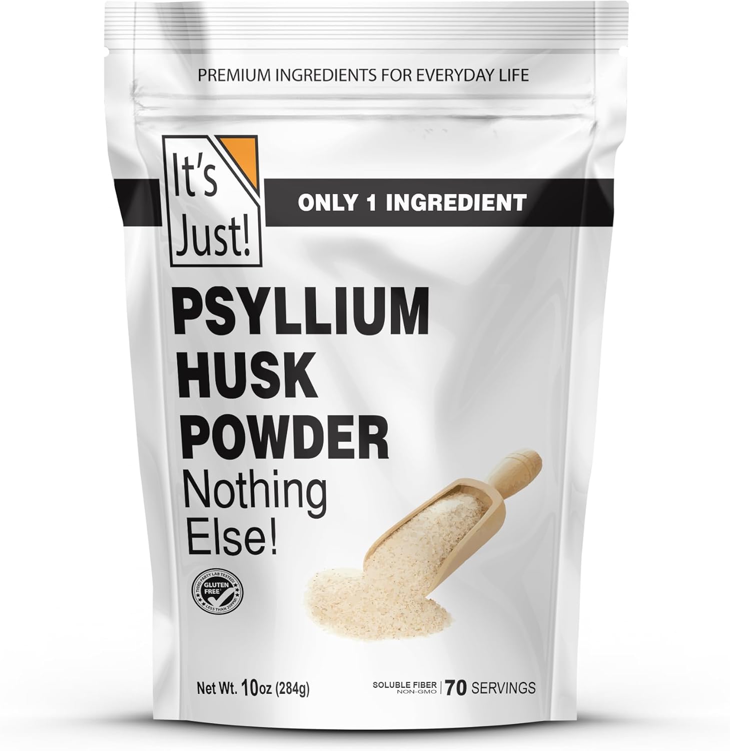 It’s Just! – Psyllium Husk Powder, GLP-1 Friendly, Easy Mixing Dietary Fiber, Cleanse Your Digestive System, Finely Ground Powder, Ideal for Keto Baking, Non-GMO (Unflavored, 10oz (Pack of 1))