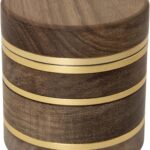 KINGTOP 2.5" Grinder Manual Spice Grinder, Walnut Wood & Aluminum Mill