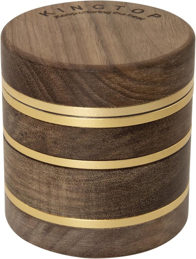 KINGTOP 2.5" Grinder Manual Spice Grinder, Walnut Wood & Aluminum Mill