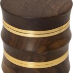 KINGTOP Grinder, Large 2.6" Walnut Wood & Aluminum Manual Grinder