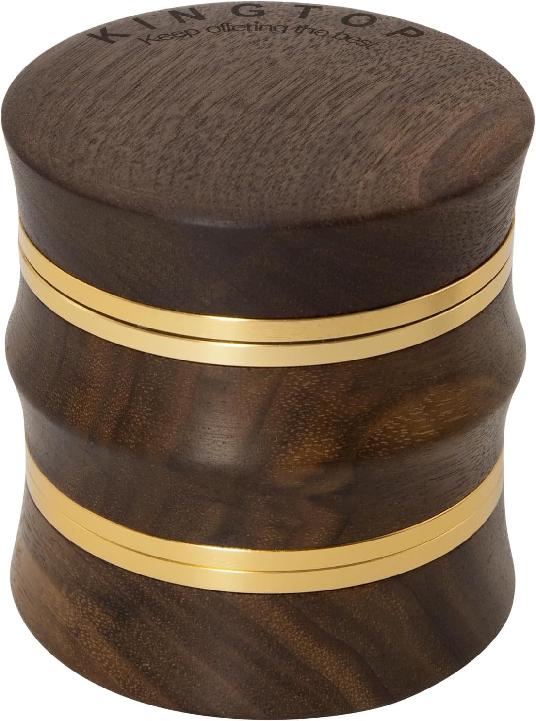 KINGTOP Grinder, Large 2.6″ Walnut Wood & Aluminum Manual Grinder