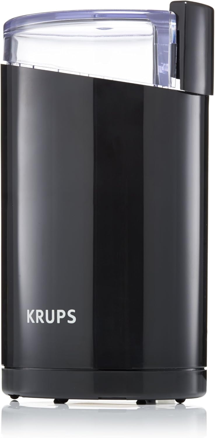KRUPS Precision Electric Coffee Grinders, 3 oz Capacity, 200W Motor, Stainless Steel Blades for Uniform Grinding of Beans, Herb and Nuts, Coffee and Spice Grinder Electric, (Black)