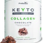 Keto Collagen Protein Powder with MCT Oil – Keto and Paleo Friendly Grass Fed and Pasture Raised Hydrolyzed Collagen Peptides – Fits Low Carb Diet and Keto Snacks – KEYTO Chocolate Flavor