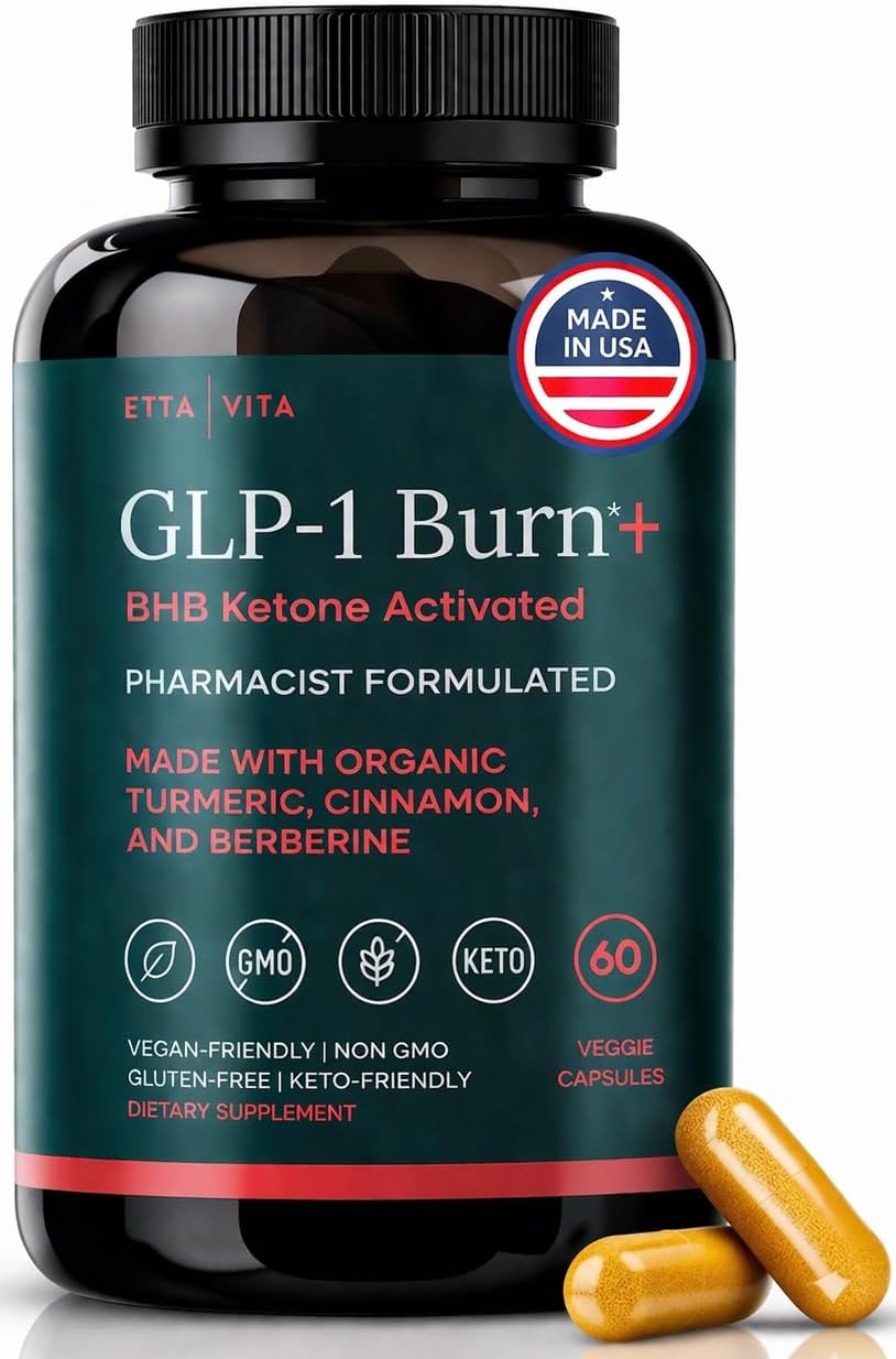 Ketosis & GLP-1 Supplement Weight Loss for Women and Men – Appetite Suppressant, Fat Burner and Metabolic Health with BHB Raspberry Ketones, Apple Cider Vinegar, Berberine HCL (Made in US/Lab Tested)