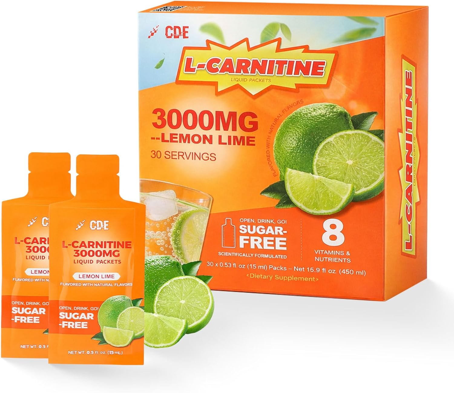 L-Carnitine Liquid Supplement with l carnitine 3000 and l carnitine – Pre-Workout Formula with Green Tea, Taurine & Electrolytes for Active Performance (30 Sachets)