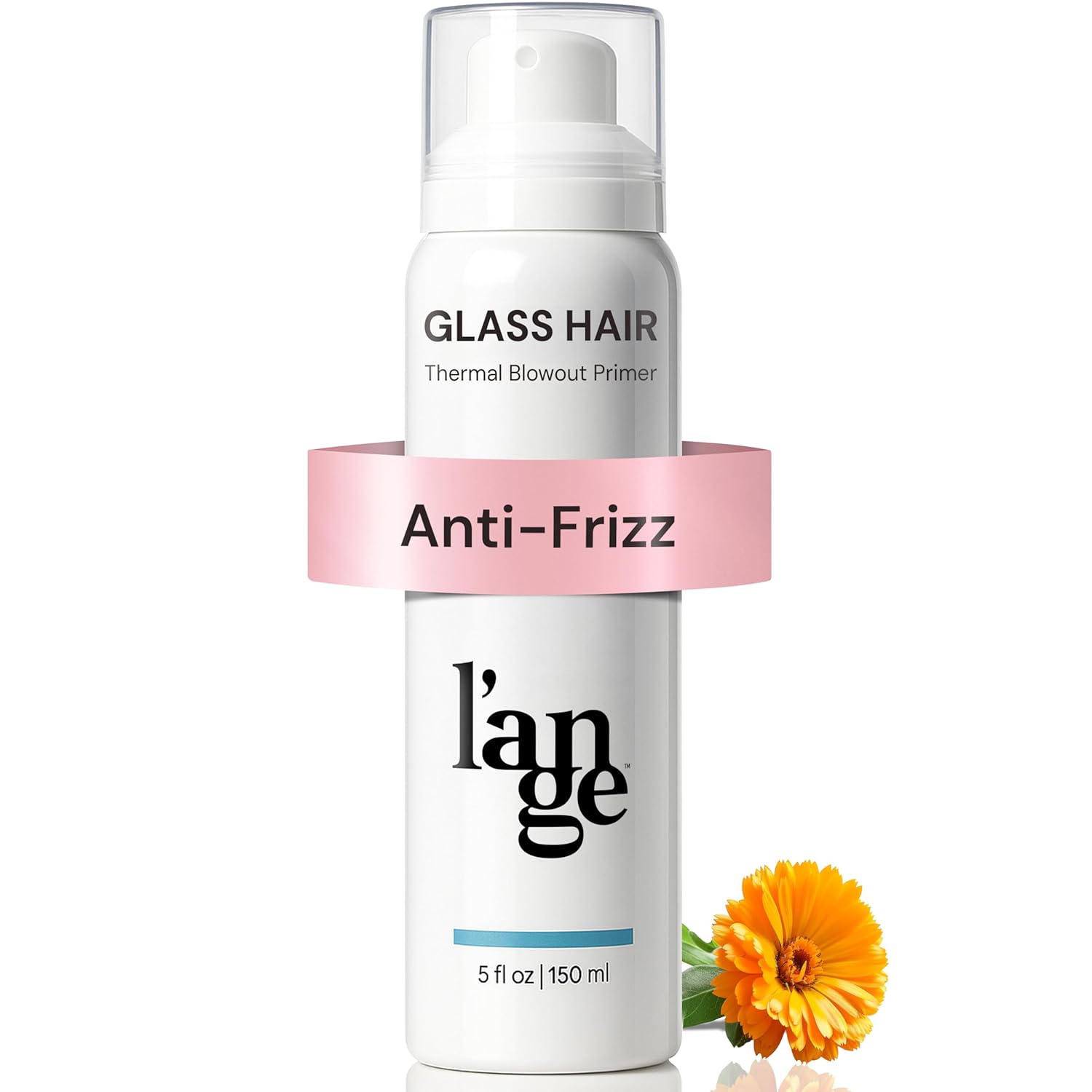 L’ANGE HAIR Glass Hair Heat Protectant Spray | Anti-Frizz Blow Dry Mist | Long Lasting Hold & Shine | Humidity Protection | Thermal Heat Protection Spray | Lightweight Blow Out Primer, 5 fl oz Bottle