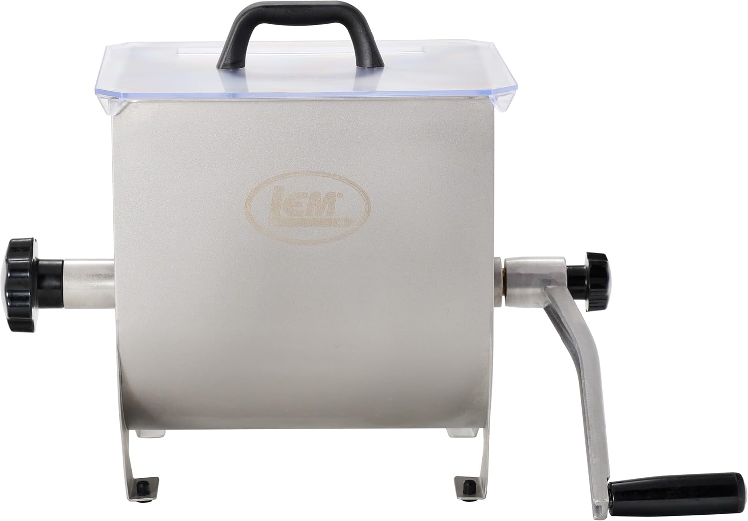 LEM Products MightyBite 10 Pound Capacity Manual Meat Mixer, Stainless Steel, Hand Crank, Manual Mixing Operation