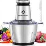 LINKChef Food Processor Small, 10 Cup Food Chopper with Container, 2.3L 600W Electric Meat Grinder for Home Use, Stainless Steel Mini Food Processor for Kitchen, Vegetable, Onion, Garlic, Salad