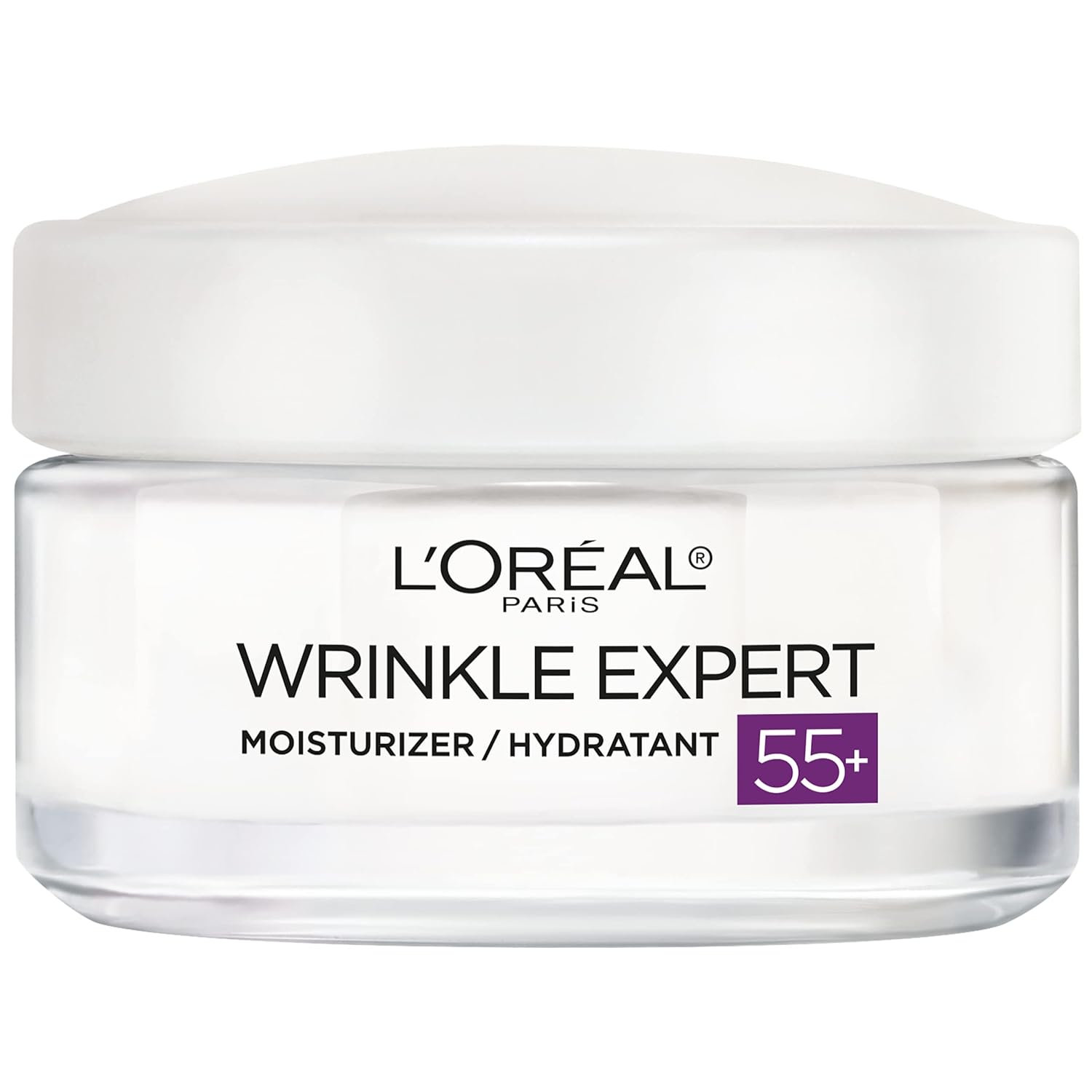 L’Oreal Paris Wrinkle Expert 55+ Anti-Aging Face Moisturizer with Calcium, Non-Greasy, Suitable for Sensitive Skin 1.7 fl. oz