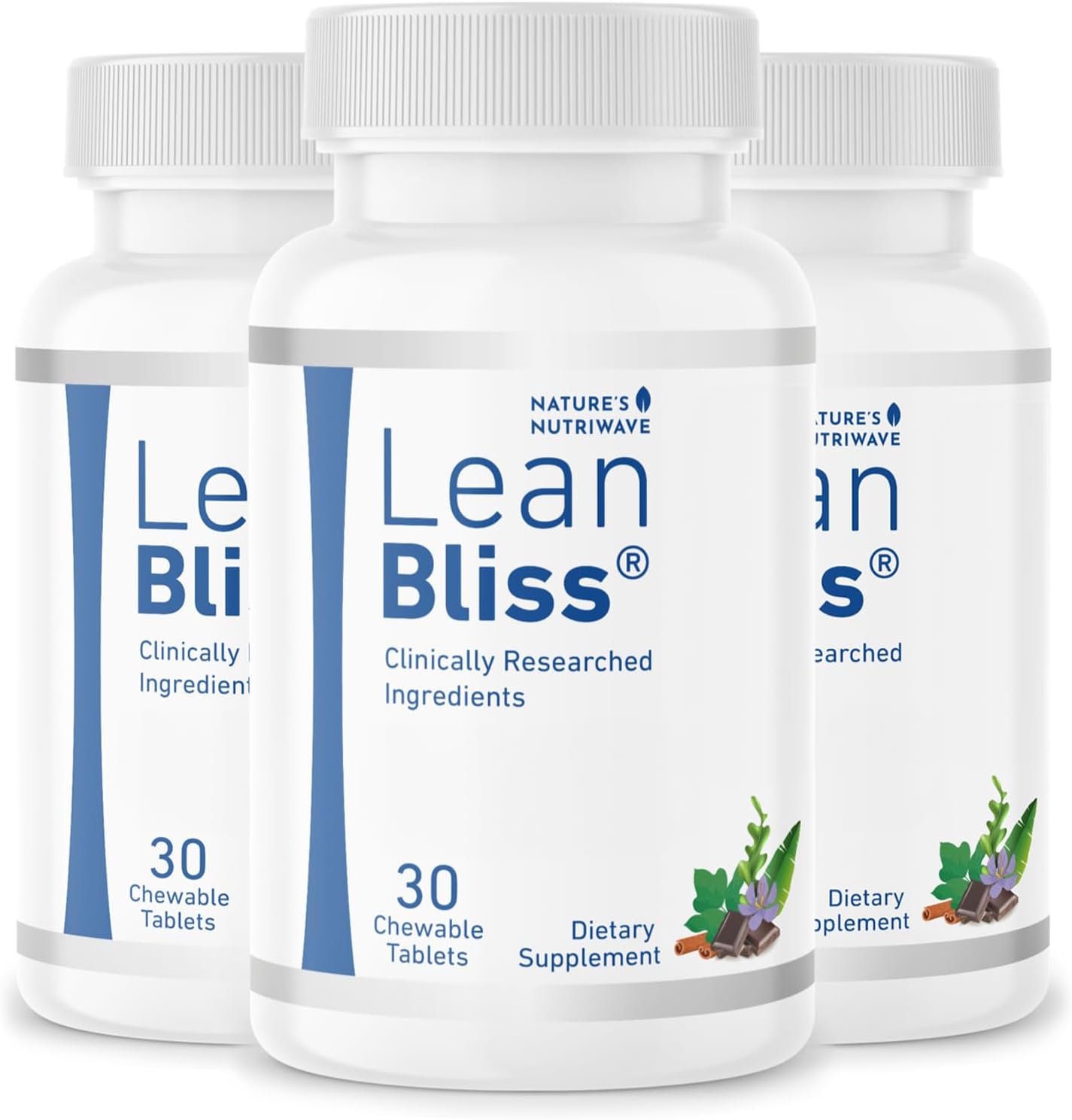 LeanBliss – 100% Natural Formula for Energy Support with Berberine and Cinnamon | 30 Chewable Tablets, 3 Month Supply