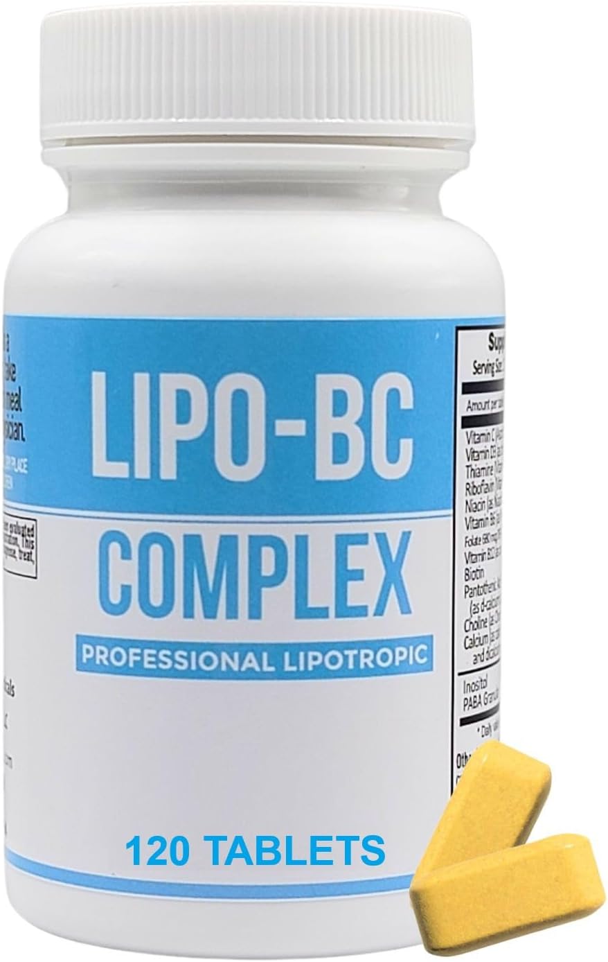 Legere Pharmaceuticals Lipo-BC B-Complex, Lipotropic Pills for Clean Energy and Wellness (120 Tablets)