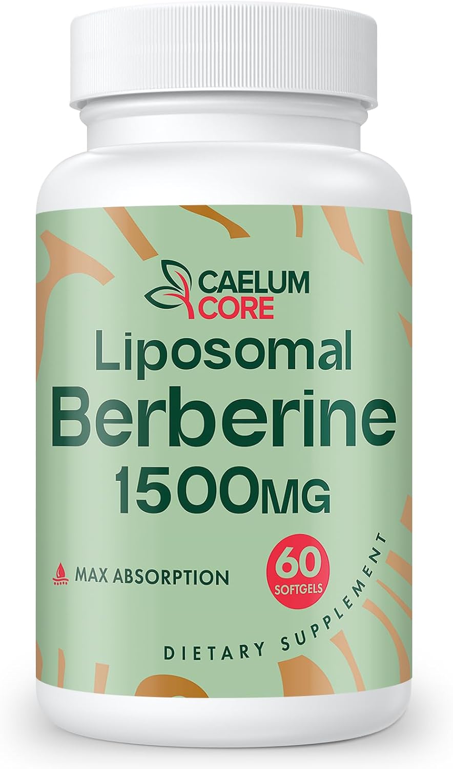 Liposomal Berberine HCL – Berberine 1500mg Activates AMPK, High Bioavailability Berberines Supplement for Women and Men, Supports Body Balance