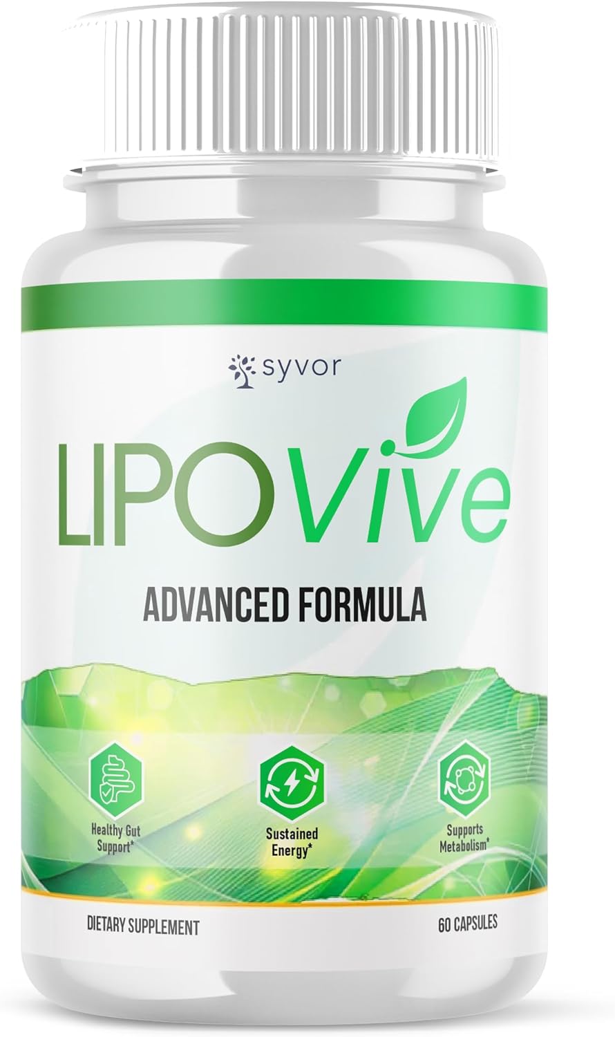 Lipovive Capsules, Official Lipovive Pills with All Natural Ingredients, Advanced Formula Lipovivé Health and Active Lifestyle Support Pills Maximum Strength Vitamin for Women and Men (60 Capsules)
