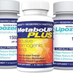 Lipozene Weight-Management Fiber Supplement, 2 Bottles (60 Capsules Total) + MetaboUP Plus 30ct | Non-Stimulant Glucomannan Formula