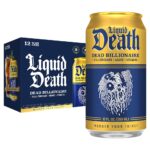 Liquid Death Iced Tea - Dead Billionaire (Black Tea/Lemonade), Less Sugar*, Boost of Caffeine, B Vitamins, No Artificial Sweeteners, 12 Fl Oz (Pack of 12)