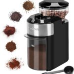 Lonkion Burr Coffee Grinder Electric - Adjustable Burr Grinder with 28 Precise Grind Settings for 12 Cups - Coffee Grinders for Home Use - Professional Coffee Bean Grinder - Stainless Steel