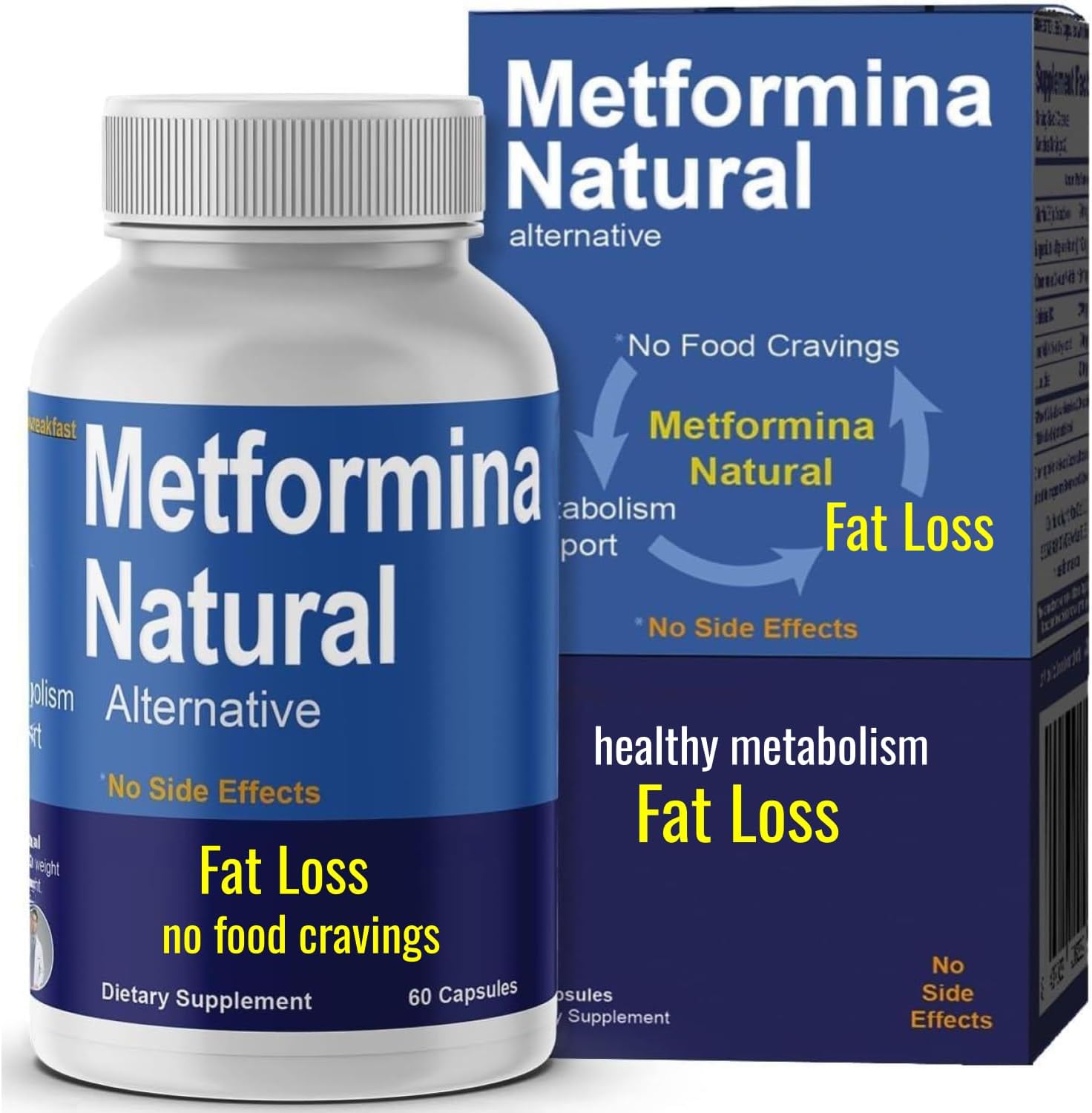 METFORMINA Natural – Weight Loss Aid – Metabolism Support – Dr Salomon (60 Capsules)