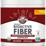 Manitoba Harvest Organic BioActive Fiber Supplement with 7g Fiber per Serving, Digestive Hemp & Psyllium Husk Powder, Non-GMO, Vegan & Kosher, 8oz, Chocolate