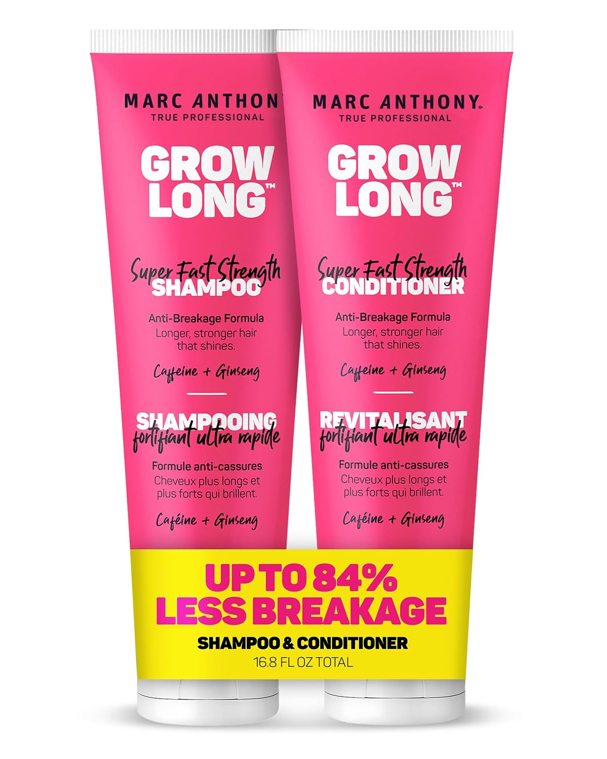 Marc Anthony Shampoo and Conditioner Gift Set, Grow Long Biotin – Anti-Frizz Deep Conditioner For Split Ends & Breakage – Vitamin E, Caffeine & Ginseng for Curly, Dry & Damaged Hair