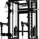 Mikolo Anubis-2.0 Smith Machine, 2000LBS Power Cage with LAT Pulldown&Cable Crossover, Multi-Function Trainer with Aluminum Pulley System for Fitness Home Gym