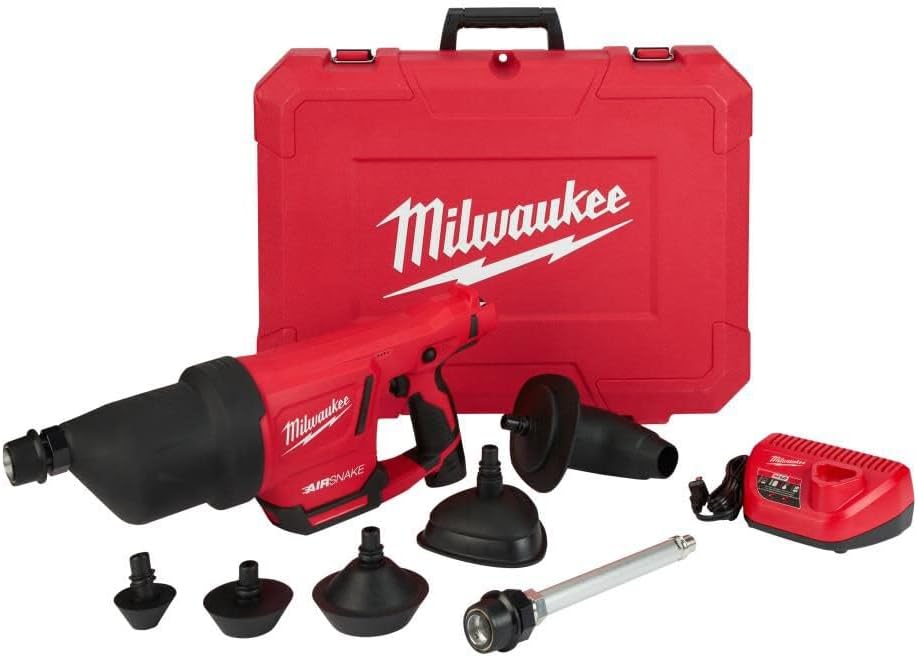 Milwaukee Electric – M12 AIRSNAKE Drain Cleaning AIR Gun KIT