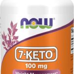 NOW Foods Supplements, 7-Keto (DHEA Acetate-7-one) 100 mg, Weight Management*, 60 Veg Capsules