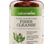 NatureWise Total Colon Care Fiber Cleanse - Natural Laxative Blend - Herbal Laxatives, Prebiotics, & Enzymes for Regularity, Digestion, Weight & Gut Health - Non-GMO - 60 Capsules[30-Day Supply]