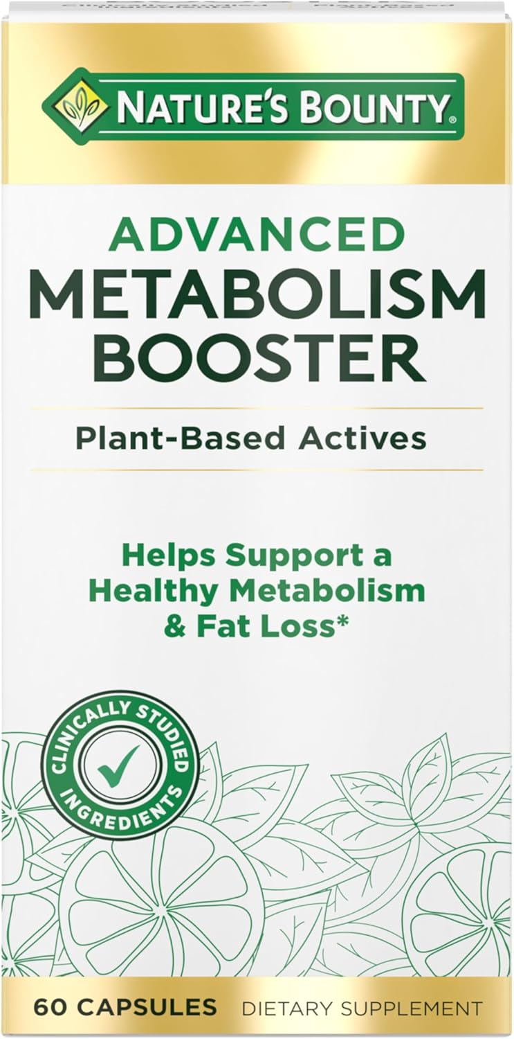 Nature’s Bounty Advanced Metabolism Booster, Helps Support Healthy Metabolism & Fat Loss, 60 Capsules