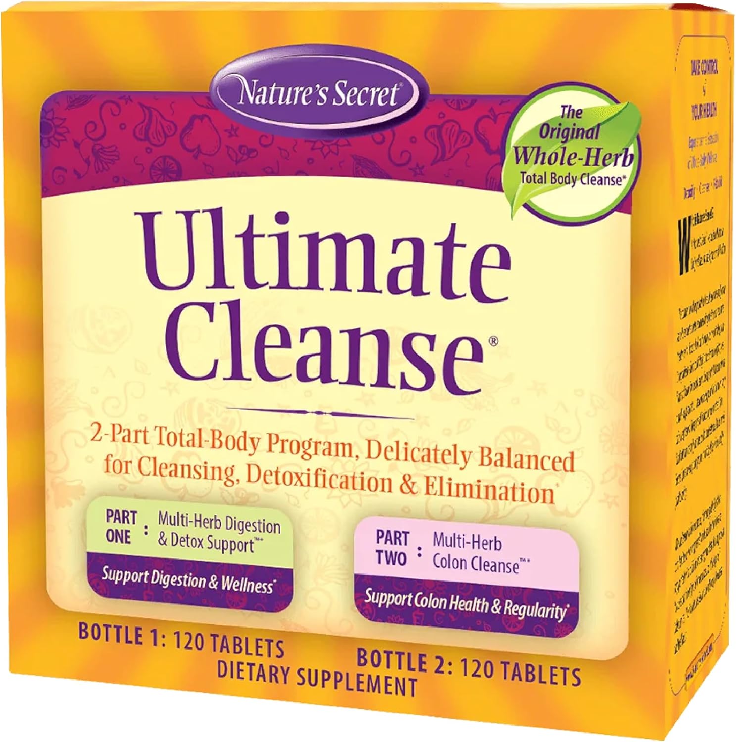 Nature’s Secret Ultimate Cleanse – 2-Part Total Body Program for Balanced Body Cleansing, Detoxification & Elimination – Multi-Herb Digestion & Multi-Herb Colon Cleanse Supplements – 240 Tablets