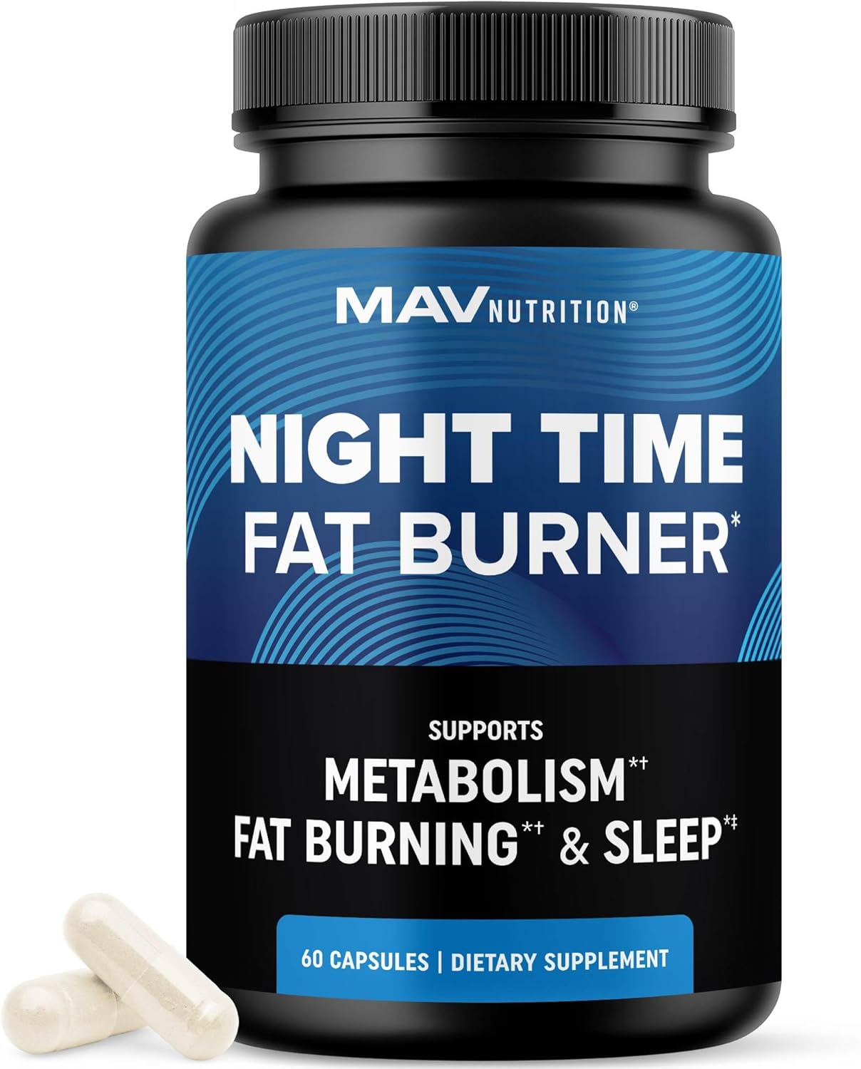 Night Time Fat Burner for Weight Loss Support & Sleep Aid | Appetite Suppressant, Carb Blocker, Nighttime Metabolism Booster for Stomach Fat Burner & Night Shred with Melatonin | Non-GMO, Vegan 60ct