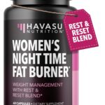 Night Time Fat Burner for Women - Appetite Suppressant for Weight Loss - 60 Count - Herbal Metabolism Booster with Melatonin for Sleep Support - Vegan, Non-GMO Capsules - 2 Month Supply