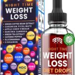 Night Time Weight Loss Diet Drops - Appetite Control, Fat Burner, Metabolism Booster - Apple Cider Vinegar - Cinnamon - Cayenne Pepper