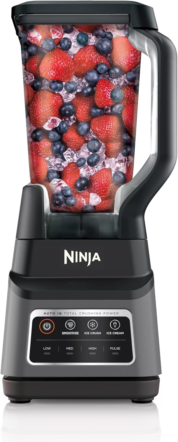 Ninja Professional Plus Blender | Max Power Smoothie Blender, Ice Cream Maker, Frozen Drink Mixer & Margarita Machine | 3 Auto IQ™ Presets, 1400 W, 72oz Total Crushing Pitcher | Dark Grey, BN701