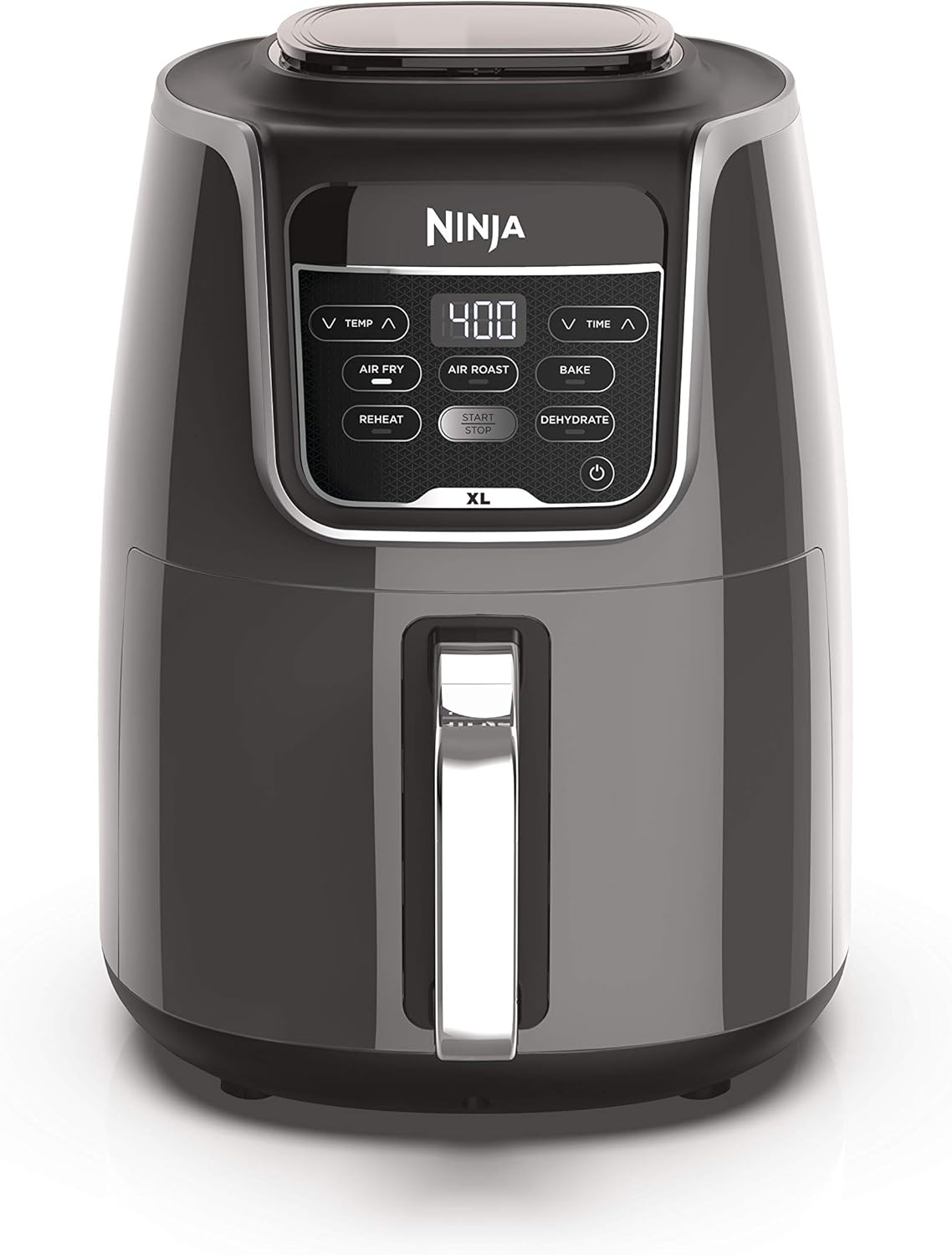 Ninja XL Air Fryer | 5.5 QT Capacity fits 3lbs of Wings | 5-in-1 Air Fry, Roast, Bake, Reheat & Dehydrate | 400°F Max Temp | 1750 Watts | With Dishwasher Safe Parts & Recipe Guide | Grey | AF150AMZ