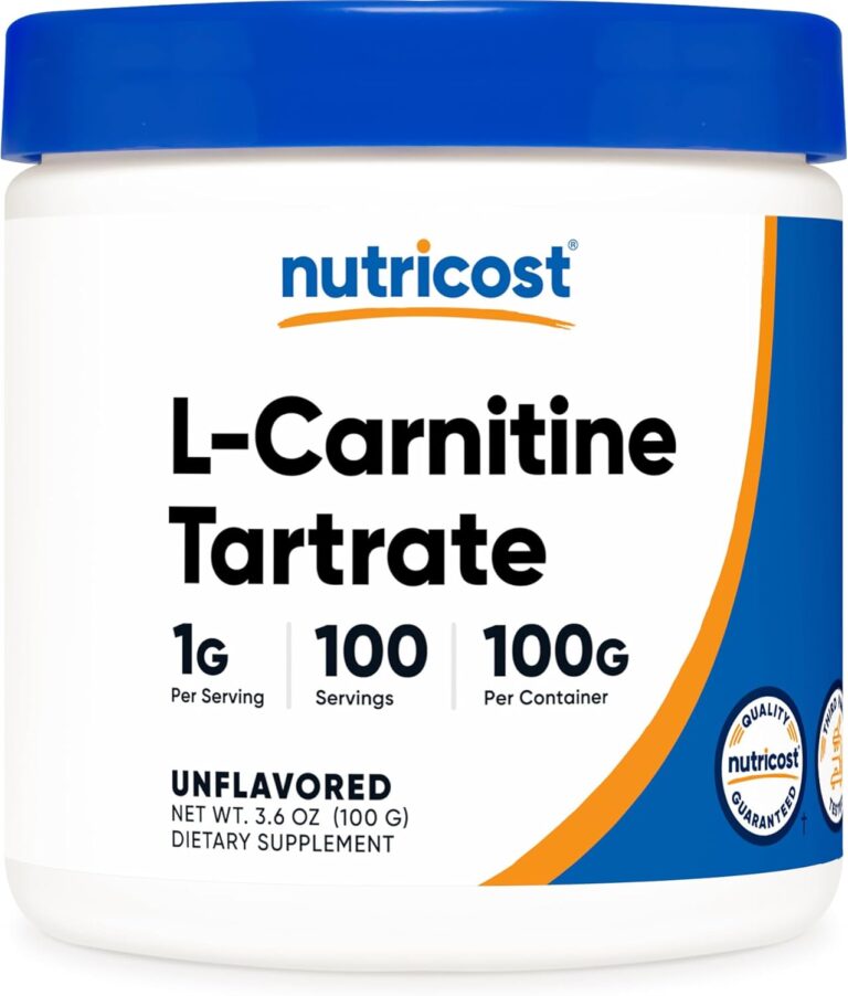 Nutricost L-Carnitine Tartrate Powder (100 Grams) - 1 Gram per Serving; 100 Servings