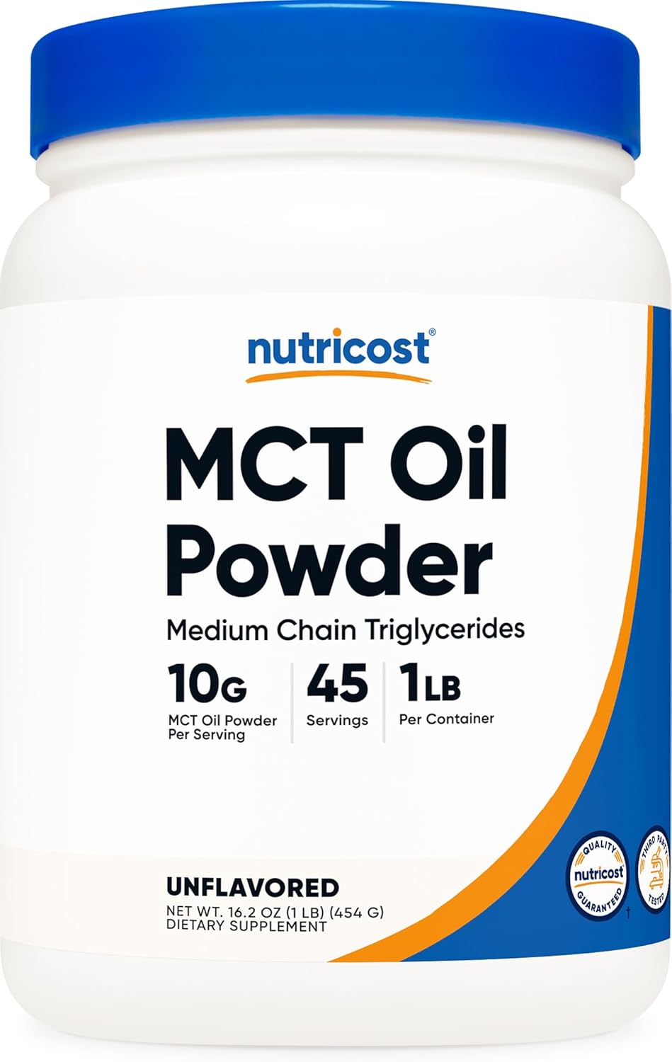 Nutricost MCT Oil Powder 1LB (16oz) – Great for Keto, Ketosis and Ketogenic Diets – Zero Net Carbs, Non-GMO + Gluten Free (Medium Chain Triglyceride)