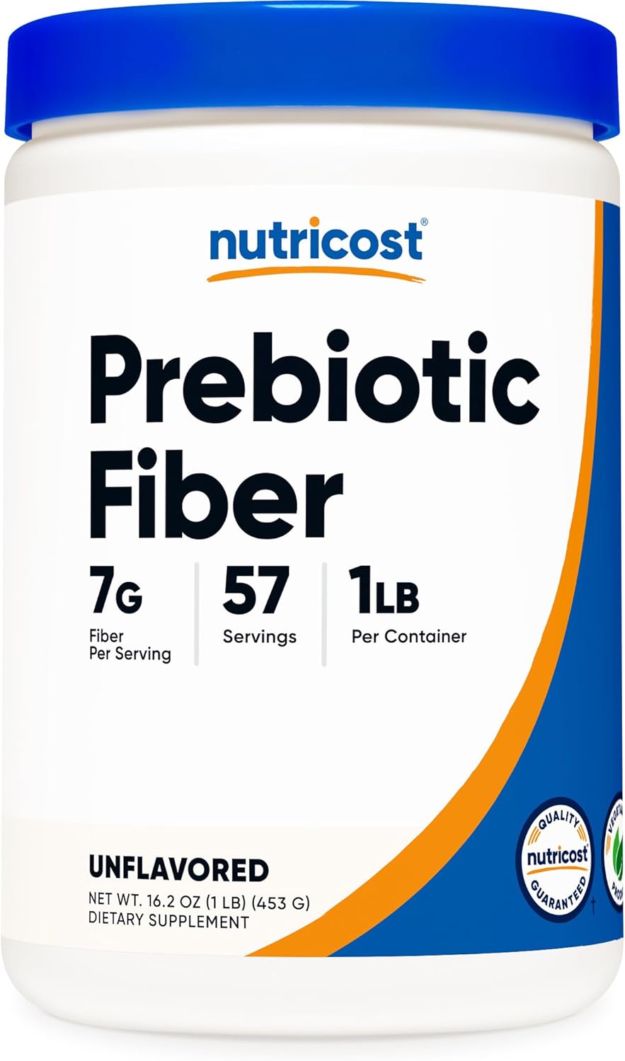 Nutricost Prebiotic Fiber Unflavored (1 Pound) – Vegan, Gluten-Free, GMO-Free