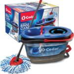 O-Cedar RinseClean Spin Mop & Bucket System | Clean with Water | Removes 99% of Bacteria