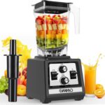 OMMO Blender for Smoothies: 1800W Peak Blenders for Kitchen, 68oz BPA-Free Pitcher, Timer & Speed Control, 6 Stainless Steel Blades, Dishwasher Safe Blender for Ice Crush/Smoothies/Frozen Drinks/Black