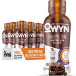 OWYN Only What You Need High Protein Shake, Chocolate Flavored, 26g Protein, 0g Sugar, 3g Fiber, Dairy Free, Plant Based Protein Drink, 12 Count