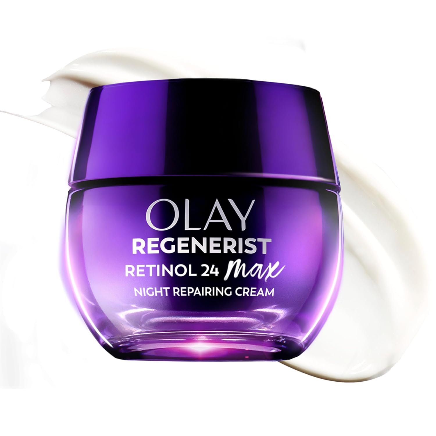 Olay Retinol Night Cream for Women, MAX, Anti-Aging Face Mousturizer, Fragrance-Free, Non Greasy – Anti-Wrinkle, Smooth Fine Lines, Hydrating Skin Care – Triple Collagen Cream, Niacinamide, 1.7oz
