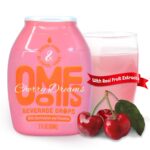 Oomfs Drops Liquid Water Enhancer L-Theanine – Flavor Drops with Adaptogens, Lemon Balm, Electrolytes and Zero Caffeine, Fruit-Forward Taste Concentrate for Drinks, Pocket-Friendly, Cherry Flavor