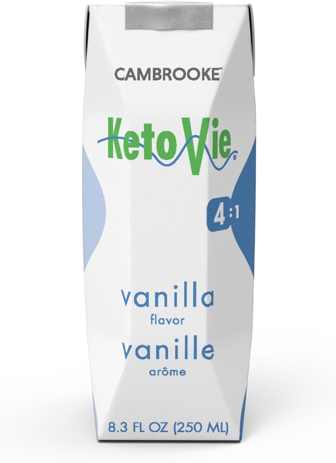 Oral Supplement KetoVie 4:1 Vanilla Flavor Liquid 8.3 oz. Case of 30