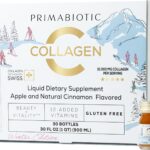 PRIMABIOTIC Liquid Collagen Winter Edition - High Collagen Content [10,000 Mg] Per Serving - Hydrolyzed Collagen and 12 Vitamins - Gluten Free- 450 Ml - Pack of 30 Bottles x 30 Ml