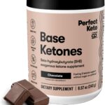 Perfect Keto Exogenous Ketones Powder, BHB Salts for Ketosis & Fasting Support, Electrolytes for Hydration, Caffeine Free Energy, Chocolate, 8.57 oz